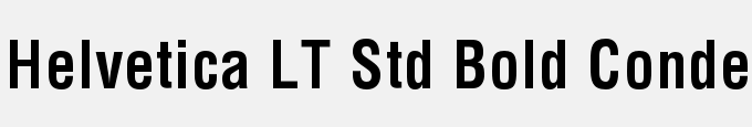 Helvetica LT Std Bold Condensed